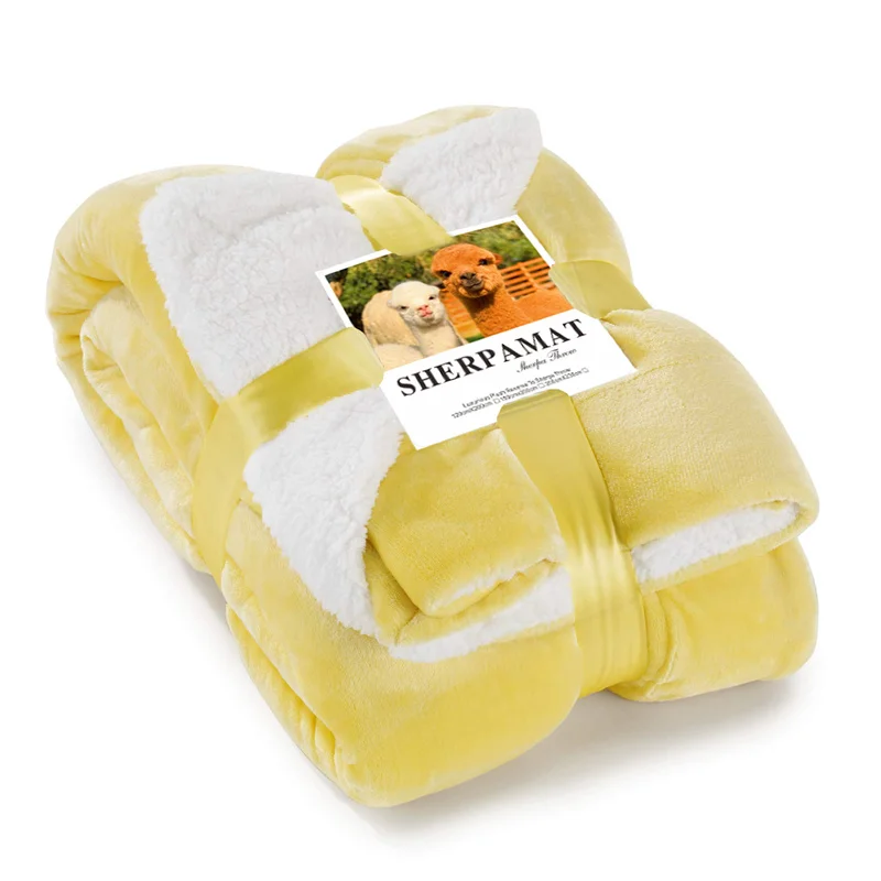 Готов к отправке, бесплатный образец, теплое мягкое одеяло из шерпы, зимнее одеяло, одеяло