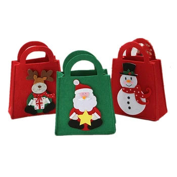 Wholesale explosion of multiple styles can be customized felt handbag Christmas theme party candy bag