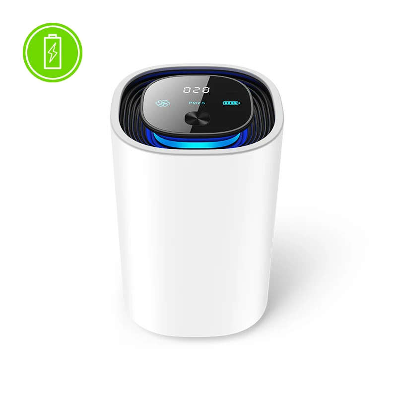 Portable mini  easycare air cleaner PM2.5 monitor for home car UV Air Purifier