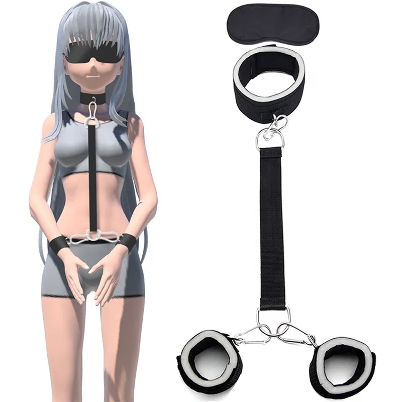 性玩具奴隶恋物癖眼罩手领带女士sm手铐bdsm束缚套装 - buy bondage