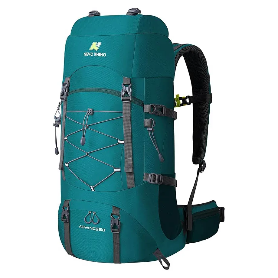 Factory Price in Stock Breathable Durable Custom Hiking Backpack Green Camping Travel Bag Outdoor Backpack