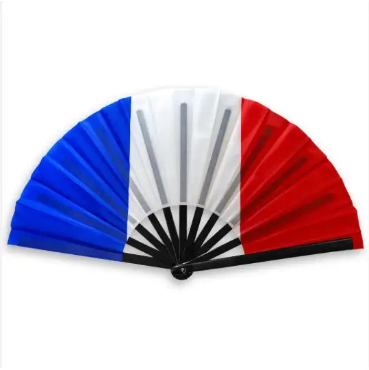 Custom Qatar National Flag Fan 2026 Football Match Day 48 Nations Folding Fan Large Handheld Fan Dance Fan Wholesale_voghion.com