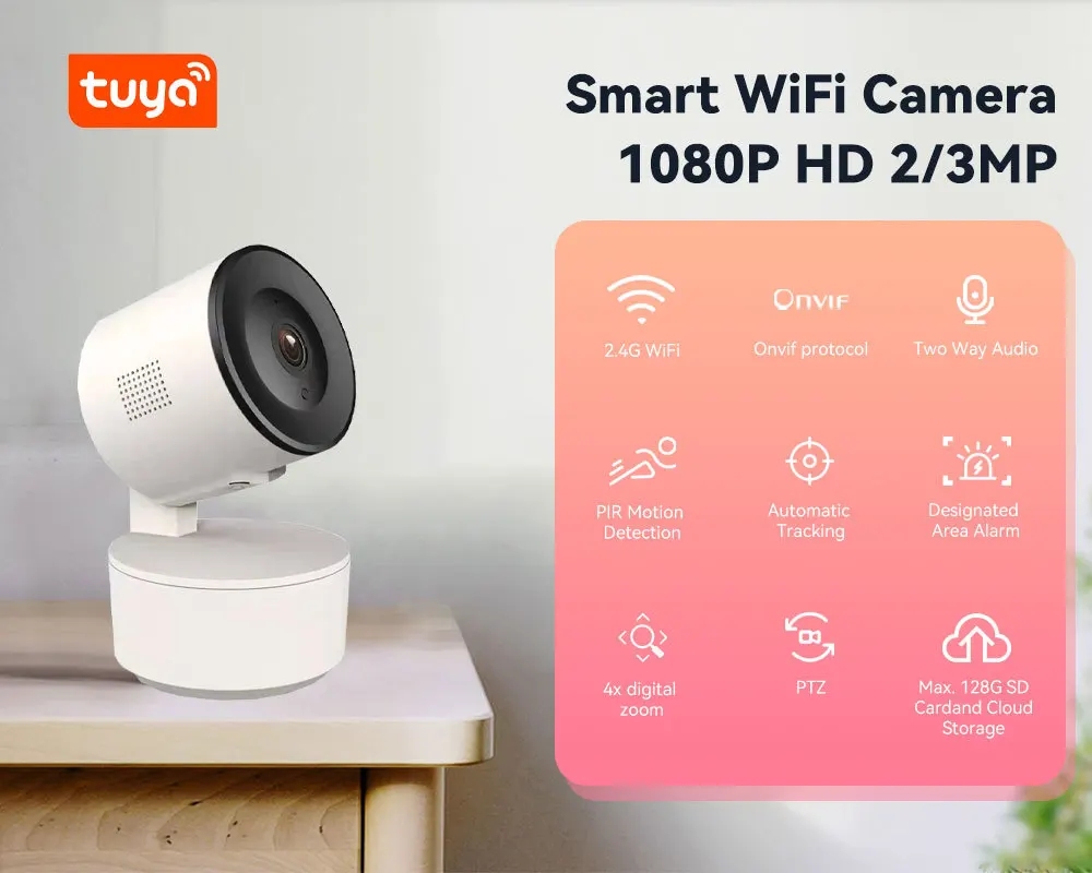 IP Camera 1080P Auto Tracking 360 Wifi Smart Camera Support TUYA APP