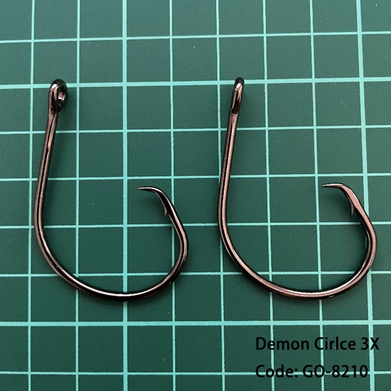 Top Right Fh8210 6/014/0 Demon Perfect Circle Hooks Inline Catfish