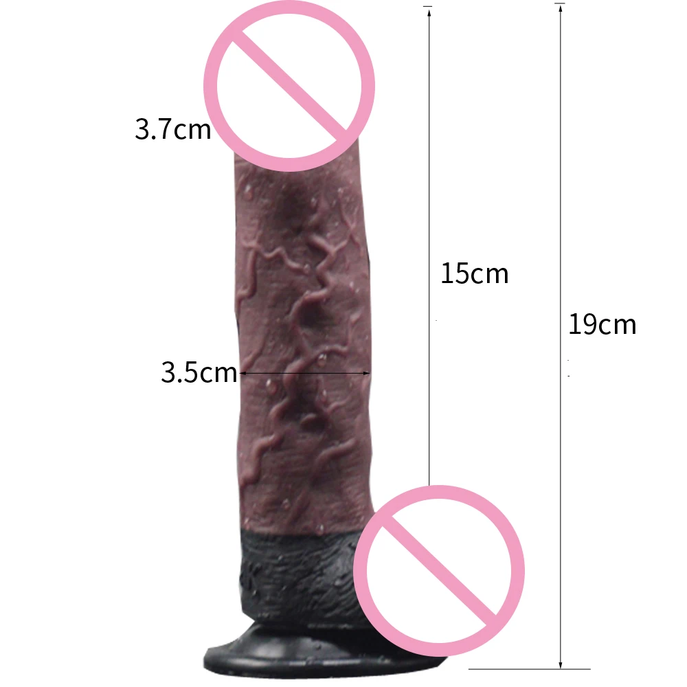 FAAK 3.5 cm Diameter Small Dildo Silicone Cock with Suction Cup pink Golden Black Color Cock Realistic Dildo Anal Plug Sex Toys