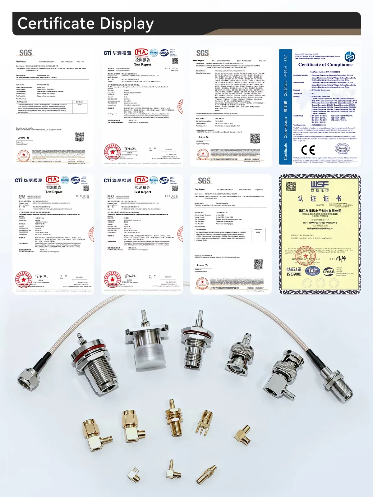 product factory price 4310 kb3 coaxial connector brass mini din 4310 female connector for rg141 rg402-4