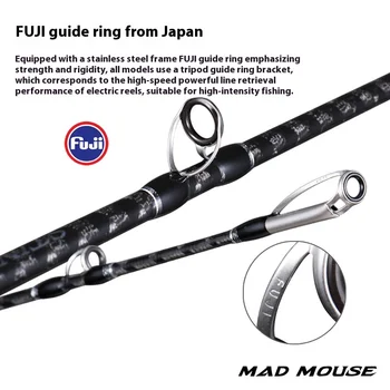 Mad Mouse New Japan 1.9m Saltwater Slow Pitch Jigging Fishing Rod Carbon Fiber Sea Fishing Boat Rod for Bass GT Tuna – Metal Jig – view 4