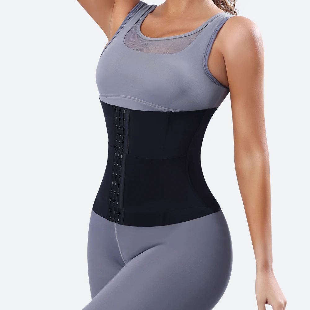 Wholesale Sweat Girdle Women Body Wrap Cincher Corset Trimmer Double Belt Girdle Waist Trainer Shaper Tummy Control Shaperwear manufacture