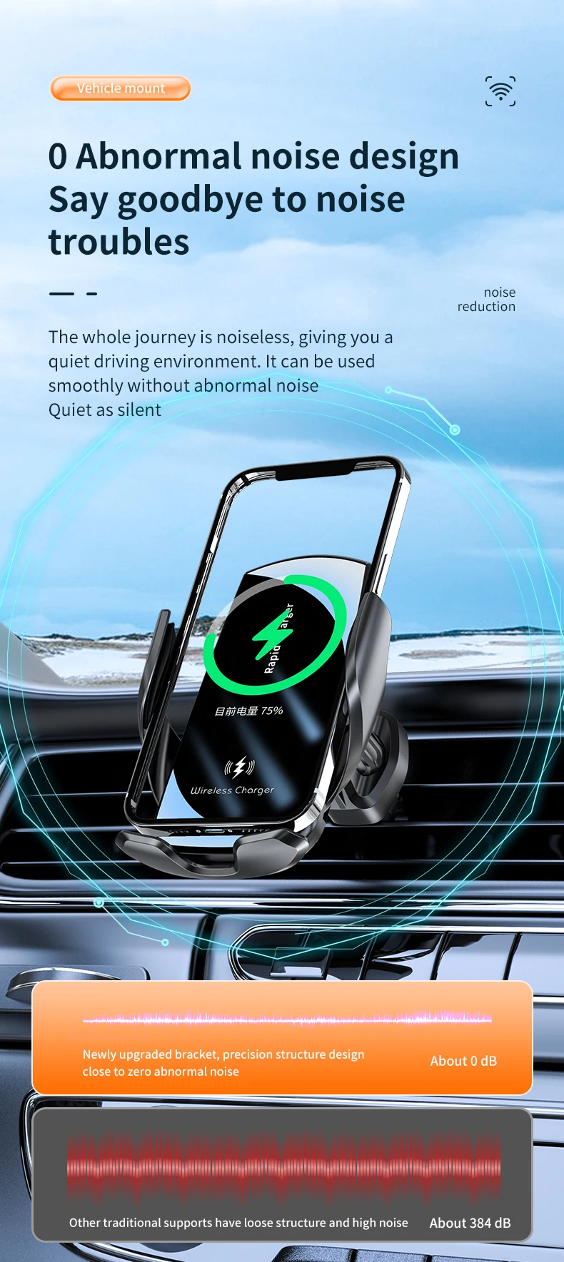 Fast Wireless Car Charger for Quick Phone Charging - Image 8