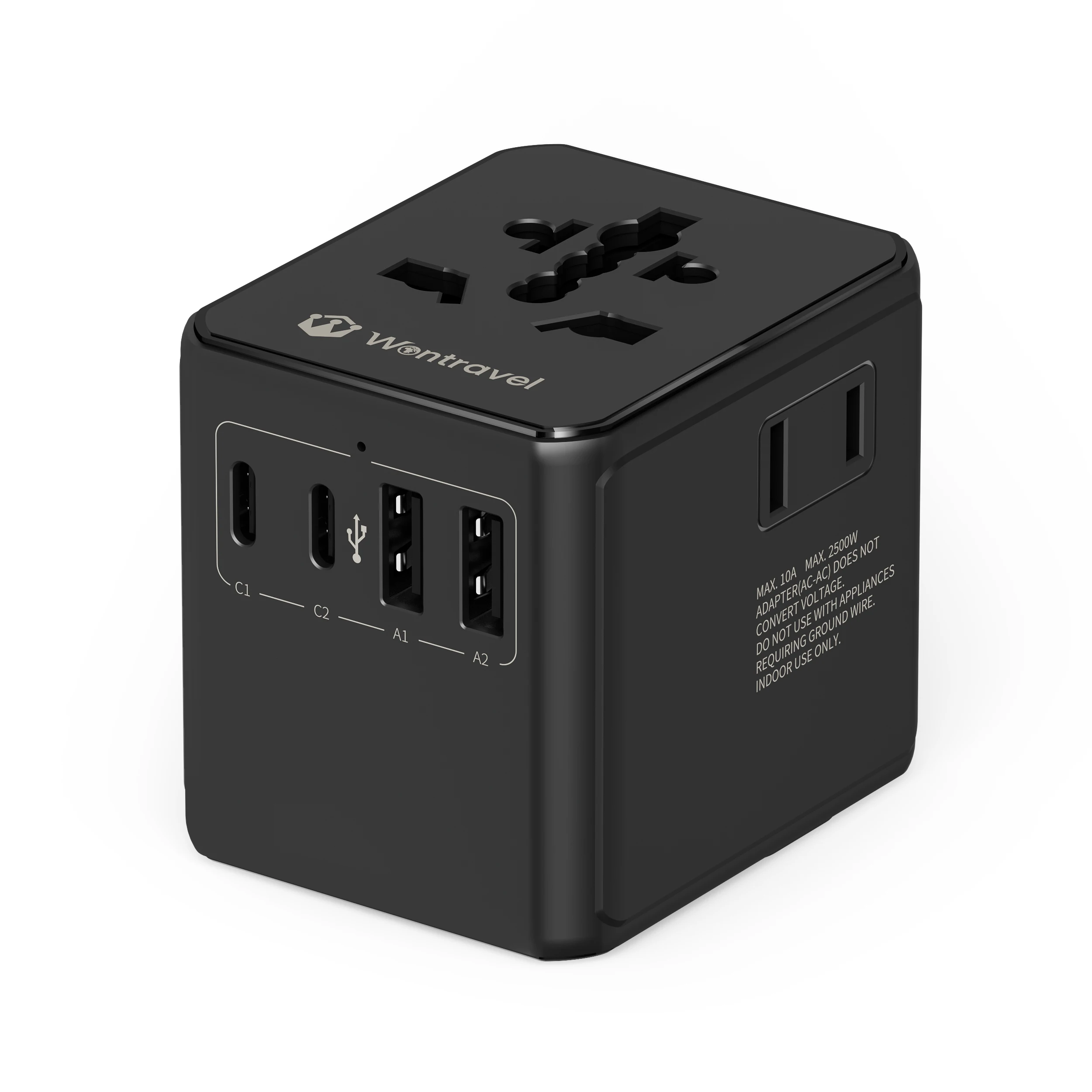 Wontravel 3AC Sockets 17W Original Universal Travel Adapter European Travel Plug for Business Travelers