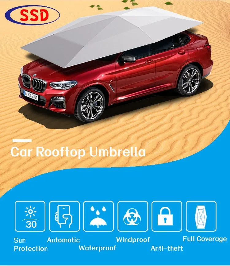 Hot Selling Antiuv Automatic Folding Sun Shade Covering Rooftop Car