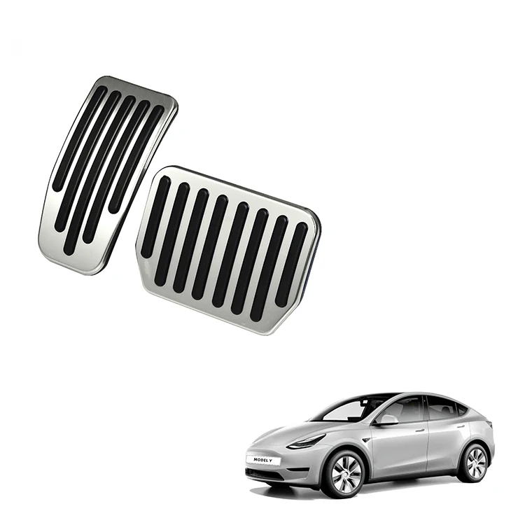 自動車用アクセルペダル テスラ Model Y アクセサリ ステンレス鋼製 加速・ブレーキペダル 自動車インテリアアクセサリー