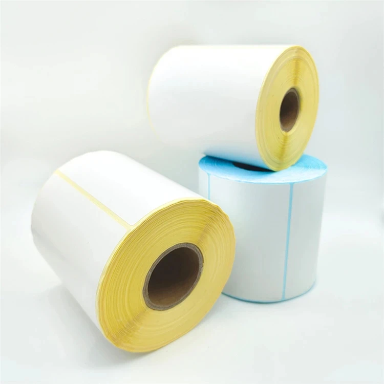 Material Factory Custom Direct Thermal Label Sticker 2x1 60x40 70x20 58x40 Barcode Top Thermal Self Adhesives Label