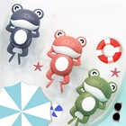 YIWU ALLO Wholesale Clockwork Animals Frog Baby Bath Toys For Kids Water Toys Gifts Swimming Pool Water Game Wind-up Frog Toys