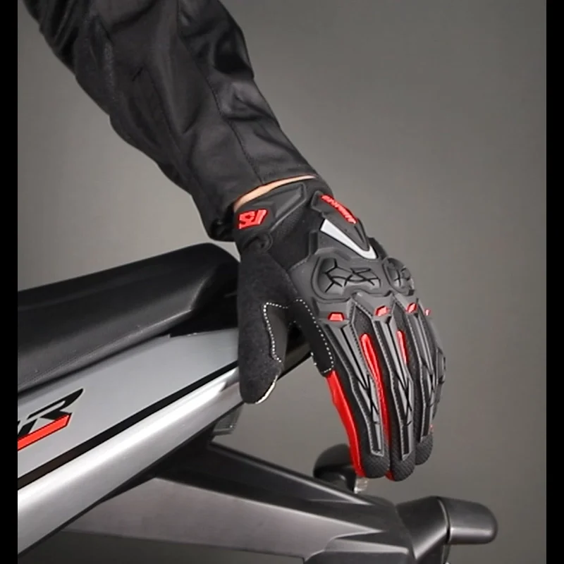 Blukids 1 Pair Motorcycle Gloves For Men Women,Breathable Touch Screen Motorcycle Gloves Non-Slip, Good Grip, Knuckle Full Protection, Suitable For - Foto 7