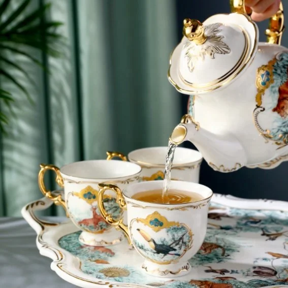 British High-End Creative Afternoon Tea Set - Animal Print
