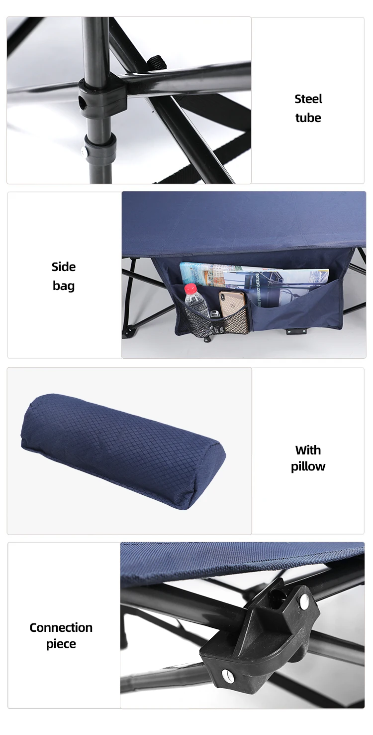 Homful Iron Frame Camping Folding Bed Sleeping Bed Camping Cot Camping