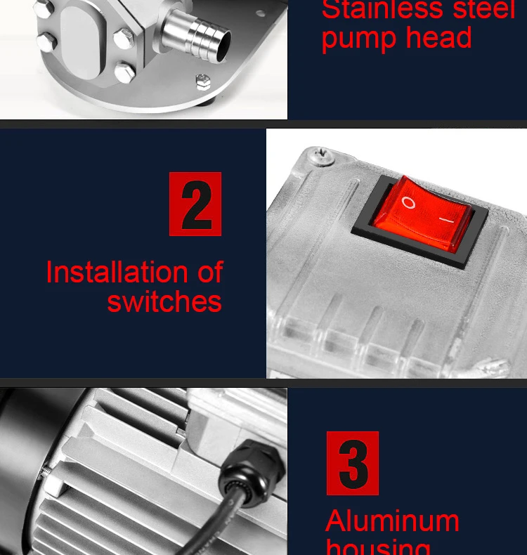 Wcb Gear Oil Pumps Stainless Steel Automatic Oil Suction Gear Pump