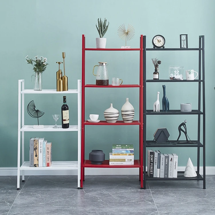 Bookcases 5 Layer Nordic Modern Metal Home Living Room Furniture Shelve Storage Holder Rack Metal Book Shelf Bookshelf Bookcases