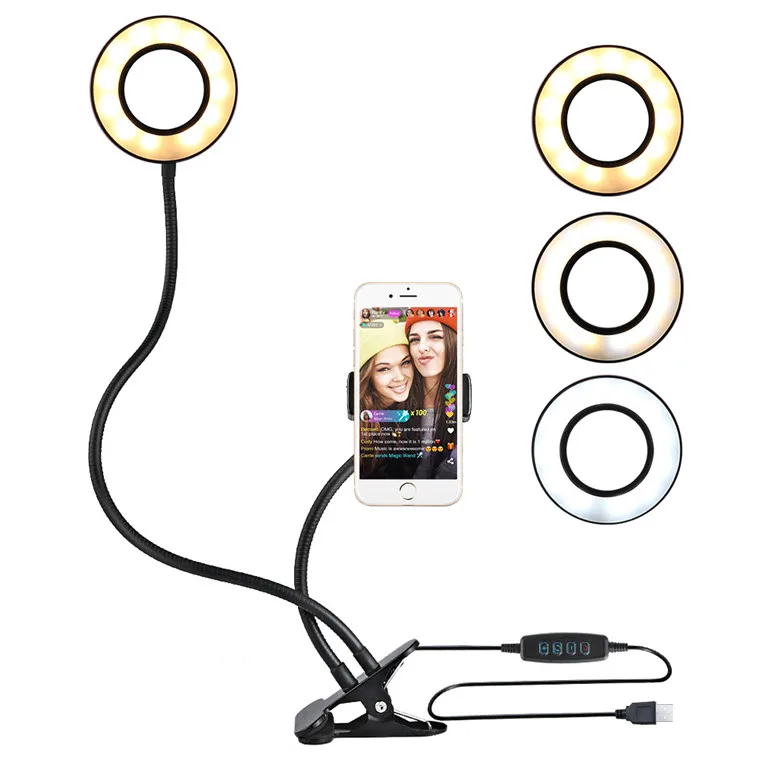 Best Selfie Ring Light in LED Live Stream Clip Holder