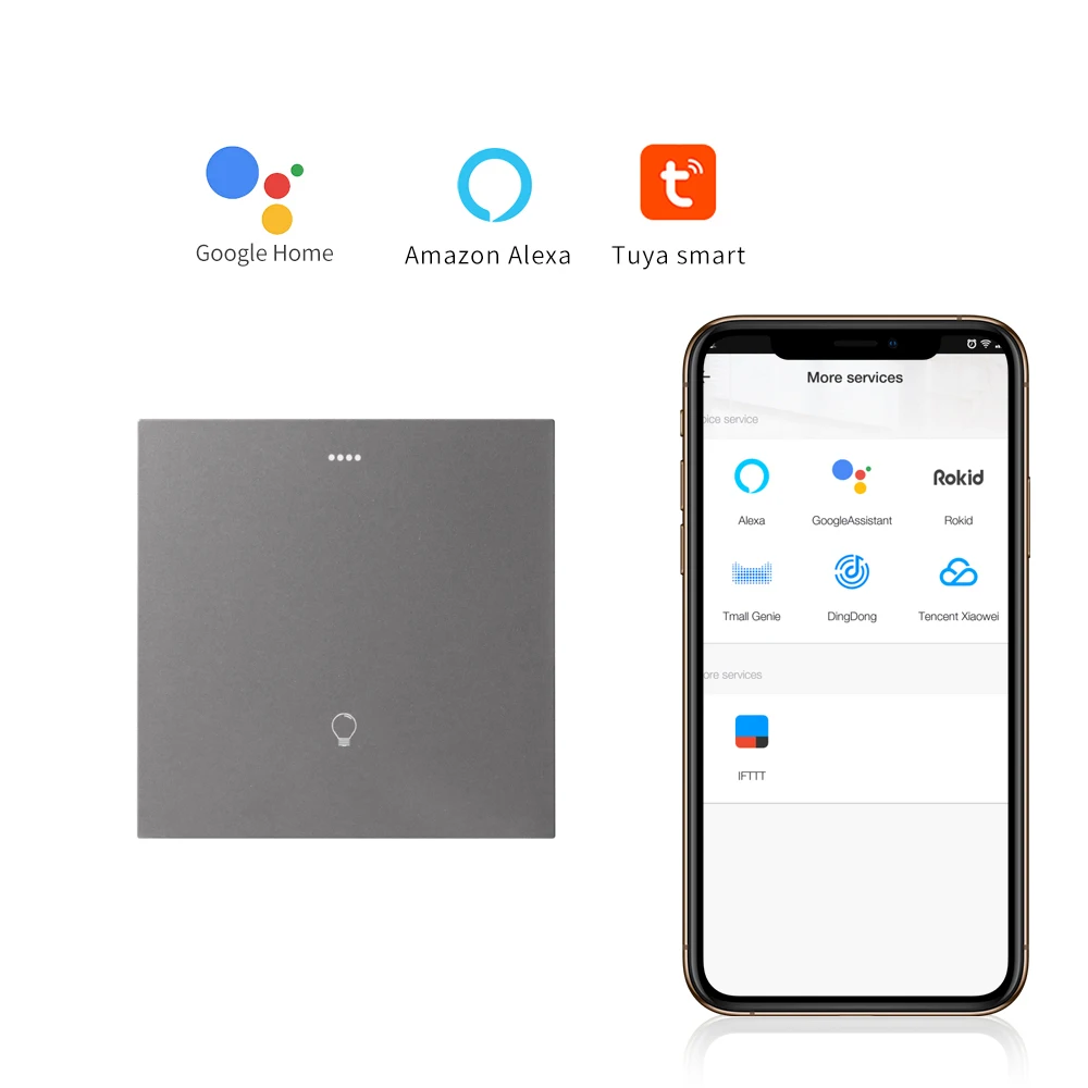 
china wholesale no neutral eu touch alexa google tuya zigbee smart switch interruptores wifi interruptor inteligente 
