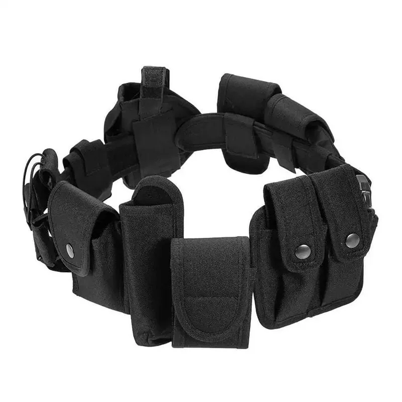 Lightweight Detachable Outdoor Multifunctional Tactical Belt Men Punk Hip Hop Nylon Waist Belt Bag Functional Security