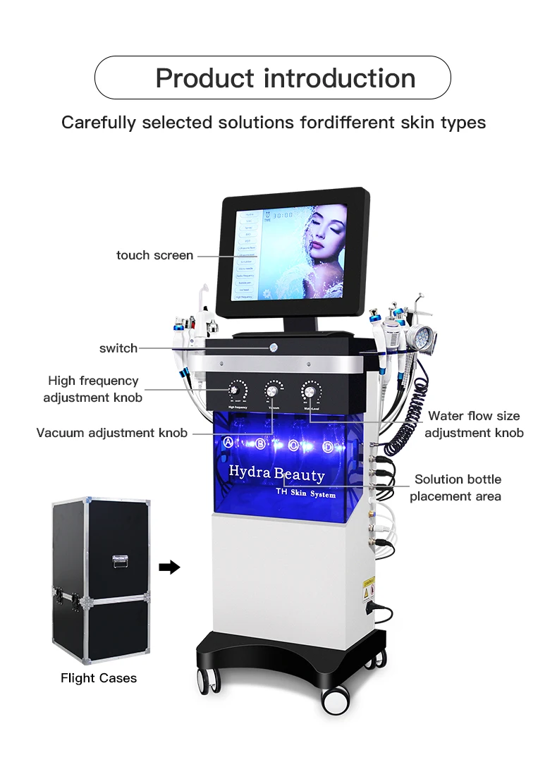 2026 Top Quality Low Price 14 in 1 Hydra Oxygen Jet Dermabrasion Hydro Aqua Peeling Beauty Face Equipment Salon Facial Machine
