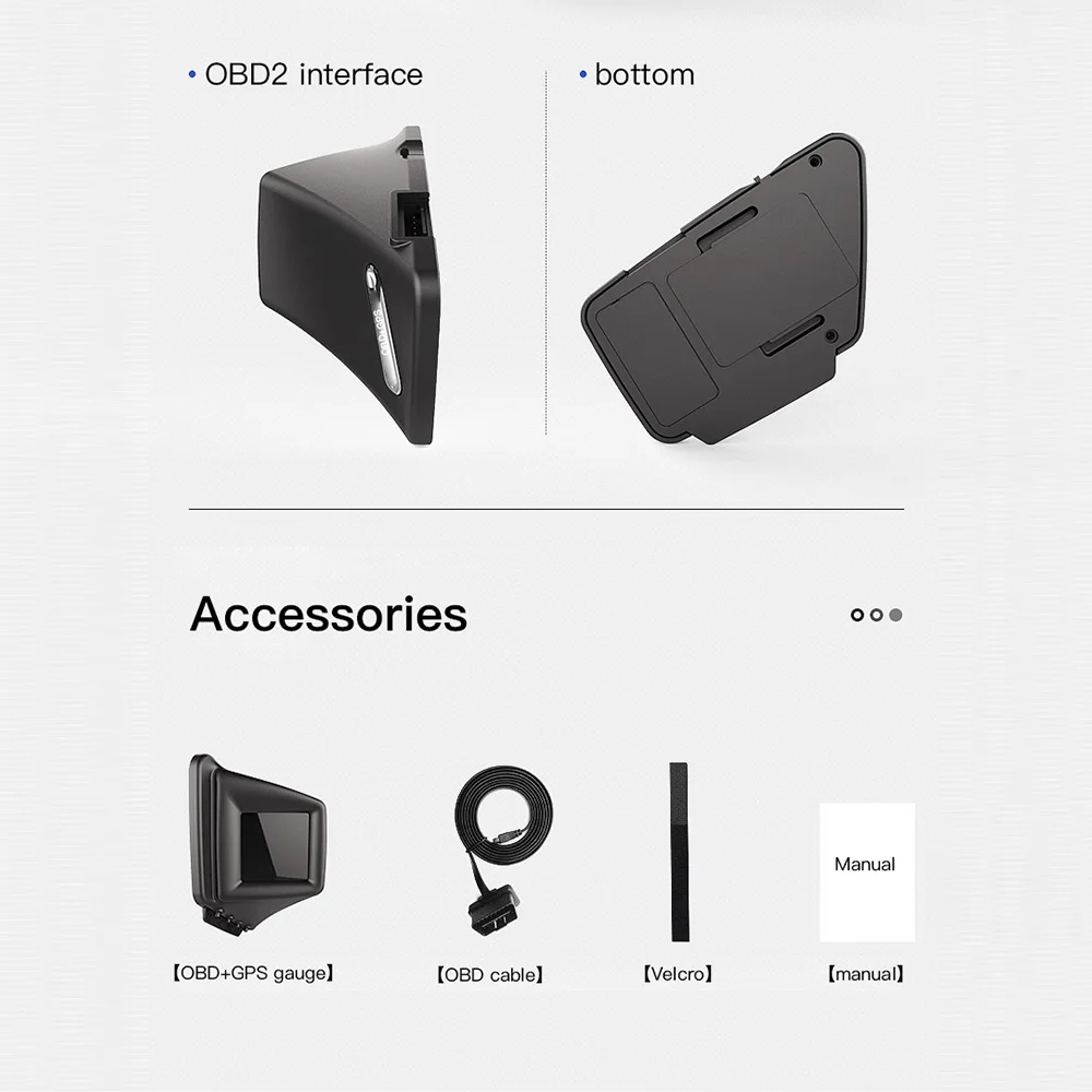 VJOY Updates Hud Obd2 Gps Smart Gauge Head up Display ACE S1 Turbine Pressure Car Dashboard Computer Diagnostic Black 12 Vjoycar