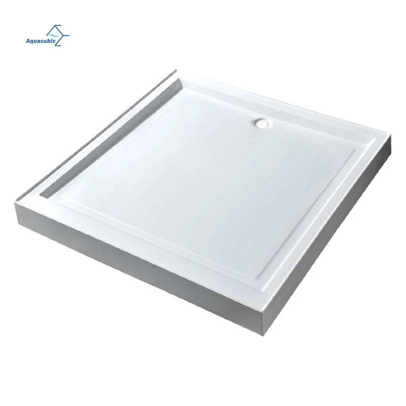 Aquacubic Three Side Lips Upstand Square Strong acrylic Shower Tray