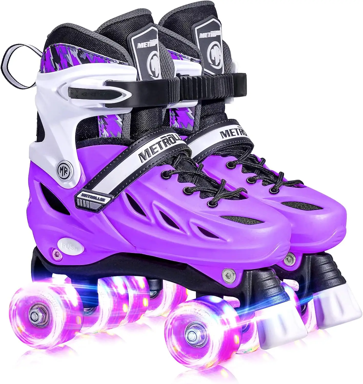 Kids Safe Glitter 4 Flashing PU Wheels New Design  Quad Skates Roller Skates in Stock