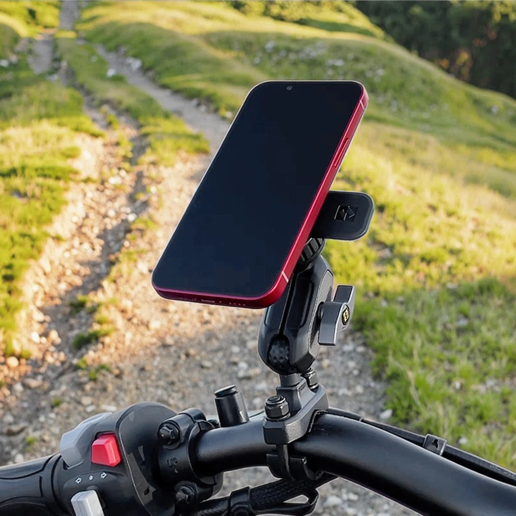 SMNU 360 Degree Rotation Bike Phone Mount Bike With Phone Case Magnetic Automatic Alignment Bike Phone Holder Waterproof