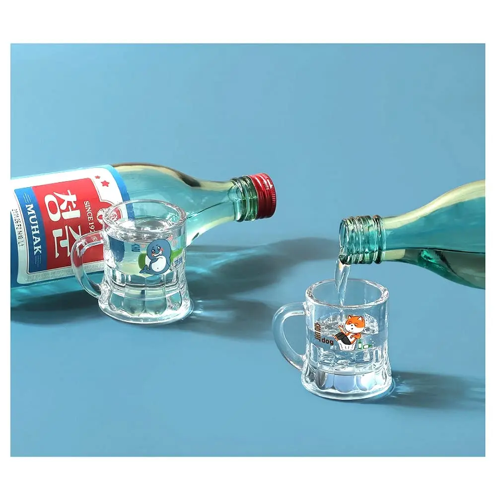 Mini Beer Mug Short Glass Cup Handle 50ml Custom Small Shot Glasses