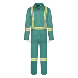 Factory Supply FR Safety Coverall Suit Hi Vis Flame Retardant Oil Gas Electric Workwear Fire Resistant Reflective Coveralls