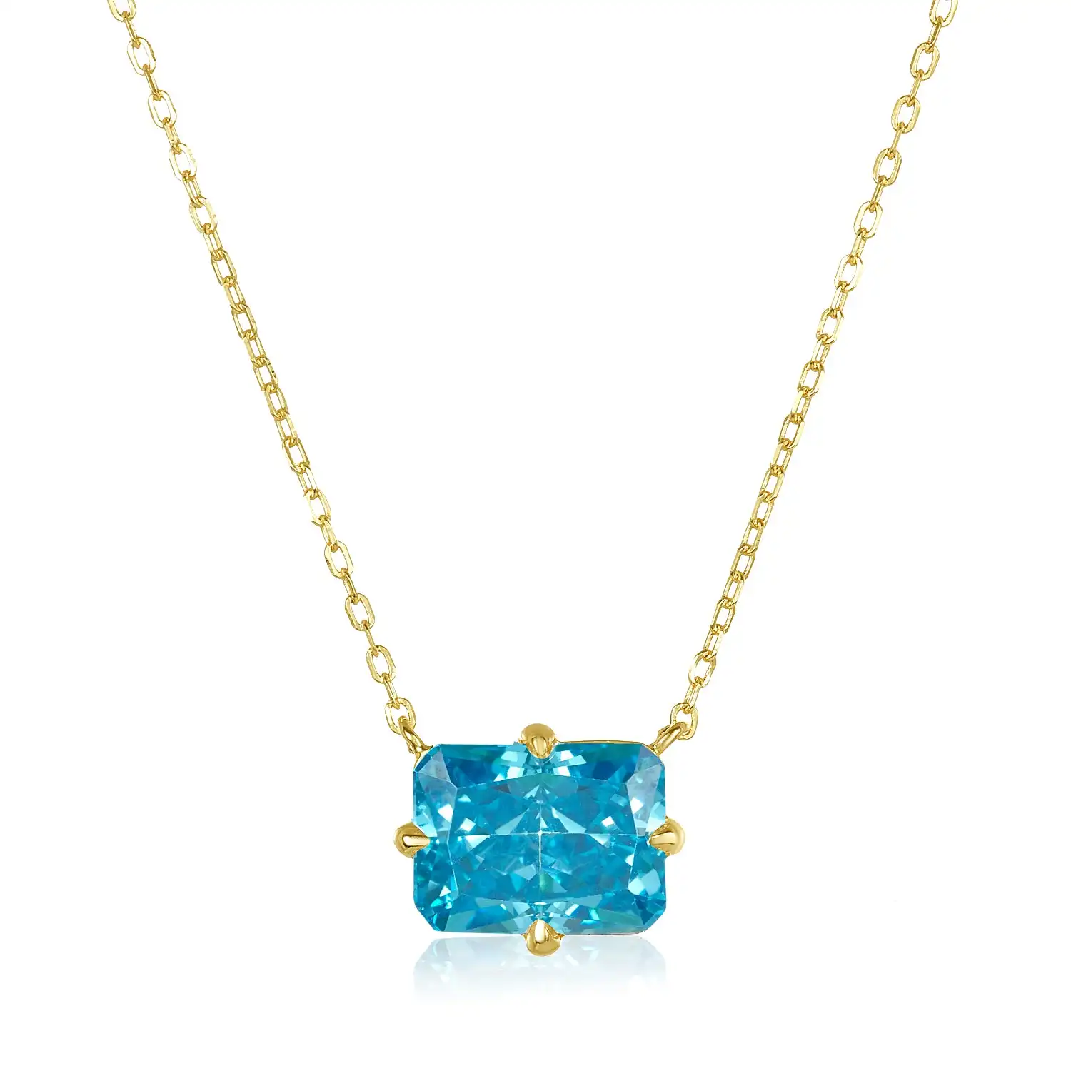 Gemnel High Quality 18k Gold Trillion Diamond Glitter Wedding Necklace ...