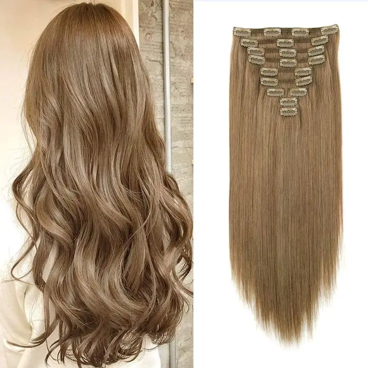 100% Human Clip in Human Hair Extension Indian Virgin Remy Hair Invisible Clip in Hair Extension