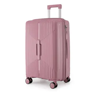 Wholesale Jinquanlai Custom 20 24 28 Inch Modern PP Trolley Luggage Set Polyester Lining Fixed Casters Zipper Closure Lock Soft