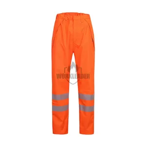 FR & Anti-static Waterproof Pants EN High Visibility Orange Multi-Norm Rain Pants