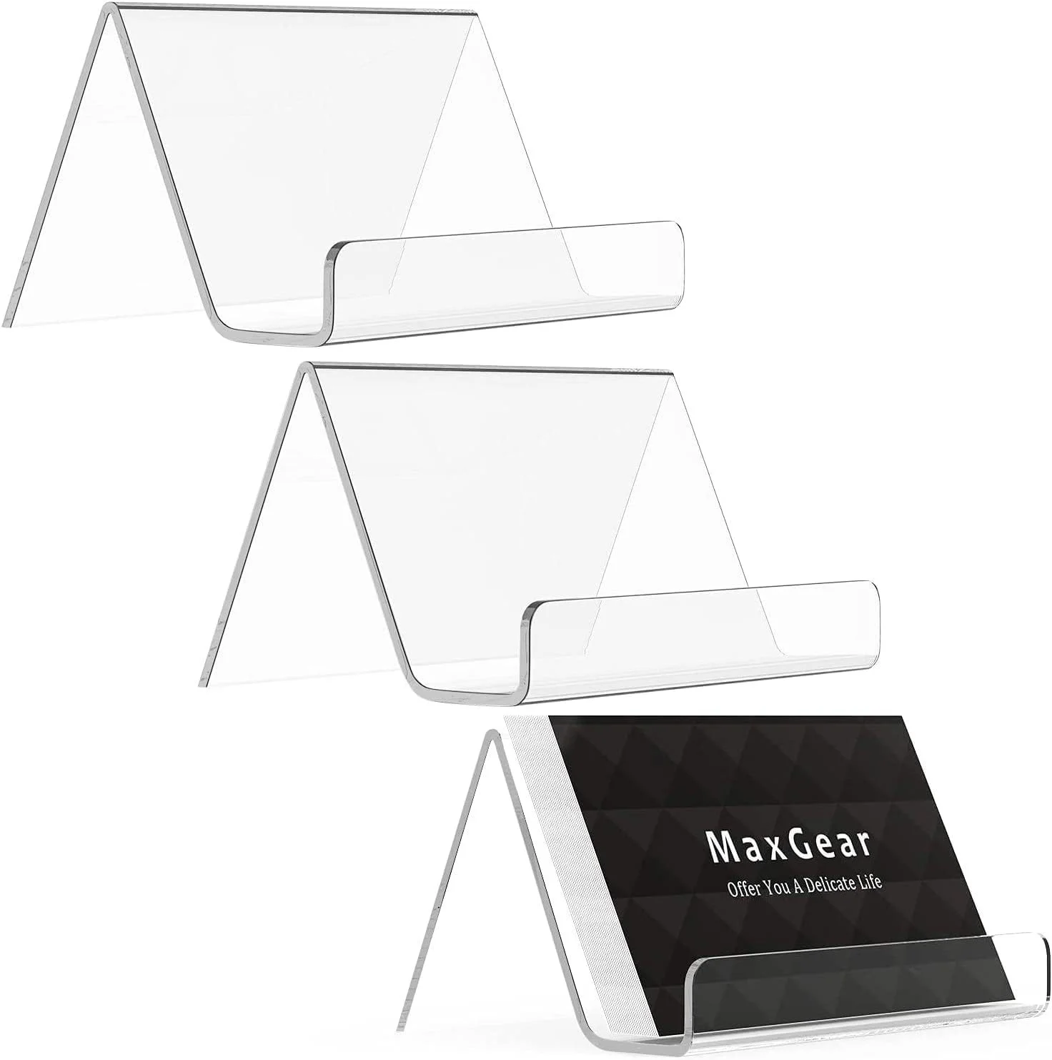 Geiserailie - Soporte Para Tarjetas De Flores, Plástico Transparente, 9