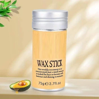75g Long-Lasting Anti-Frizz Slick Hair Stick for Edge Control Cream for Curly & Fine Hair for Beards Mini Hair Wax Stick Coconut