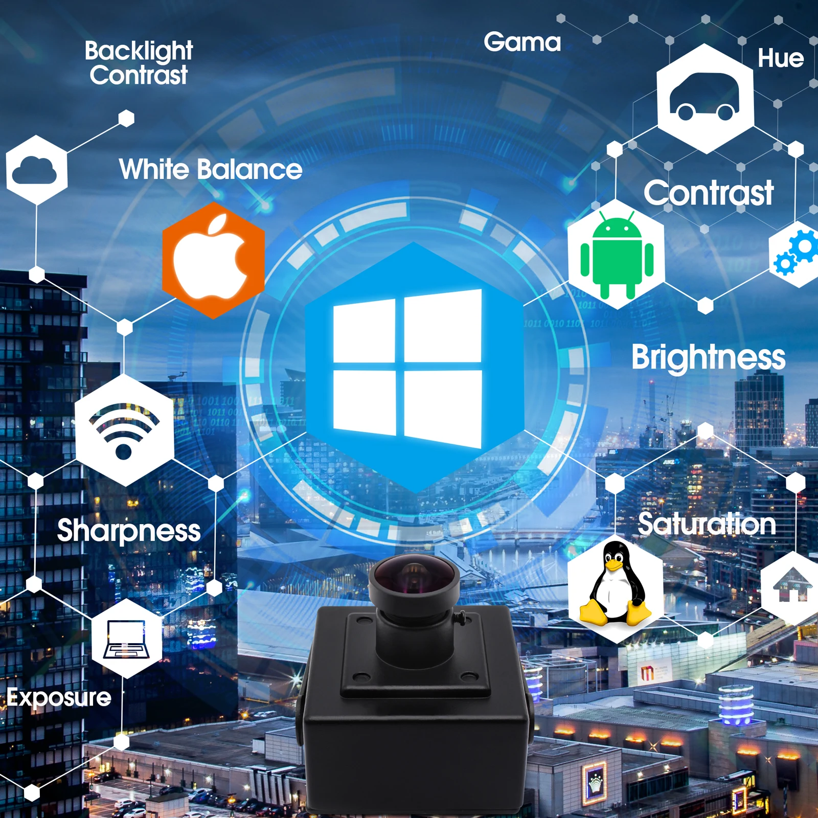 ELP 170 Degree Wide Angle Fisheye Lens Mini Web Camera USB Security Camera for Home Security and Machine Vision System