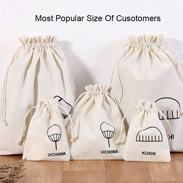 Custom Wholesale Drawstring Cotton Dust Bags For Handbags Jewelry