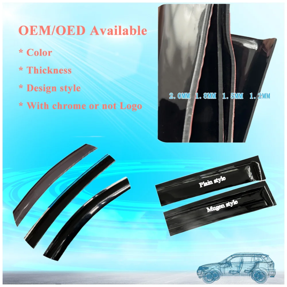 OEM Rain Gutter Guard 12-Year Factory Window Visor for Car Door Weather Shield Rain Guard for Ford Territory 2023