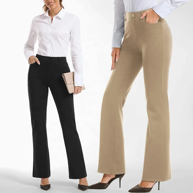 Womens Bootcut Dress Pants Formal Slacks Stretch Business Office Trousers Ladies Petite Clothes Work Pants Womens Bootcut Dress Pants Formal Slacks Stretch Business Office Trousers Ladies Petite Clothes Work Pants