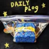Klein blue + yellow filled three-layer toast