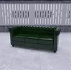 Dark green + three person sofa