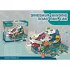 Carretera de montaña de 4 niveles con temática de dinosaurios (4 coches)