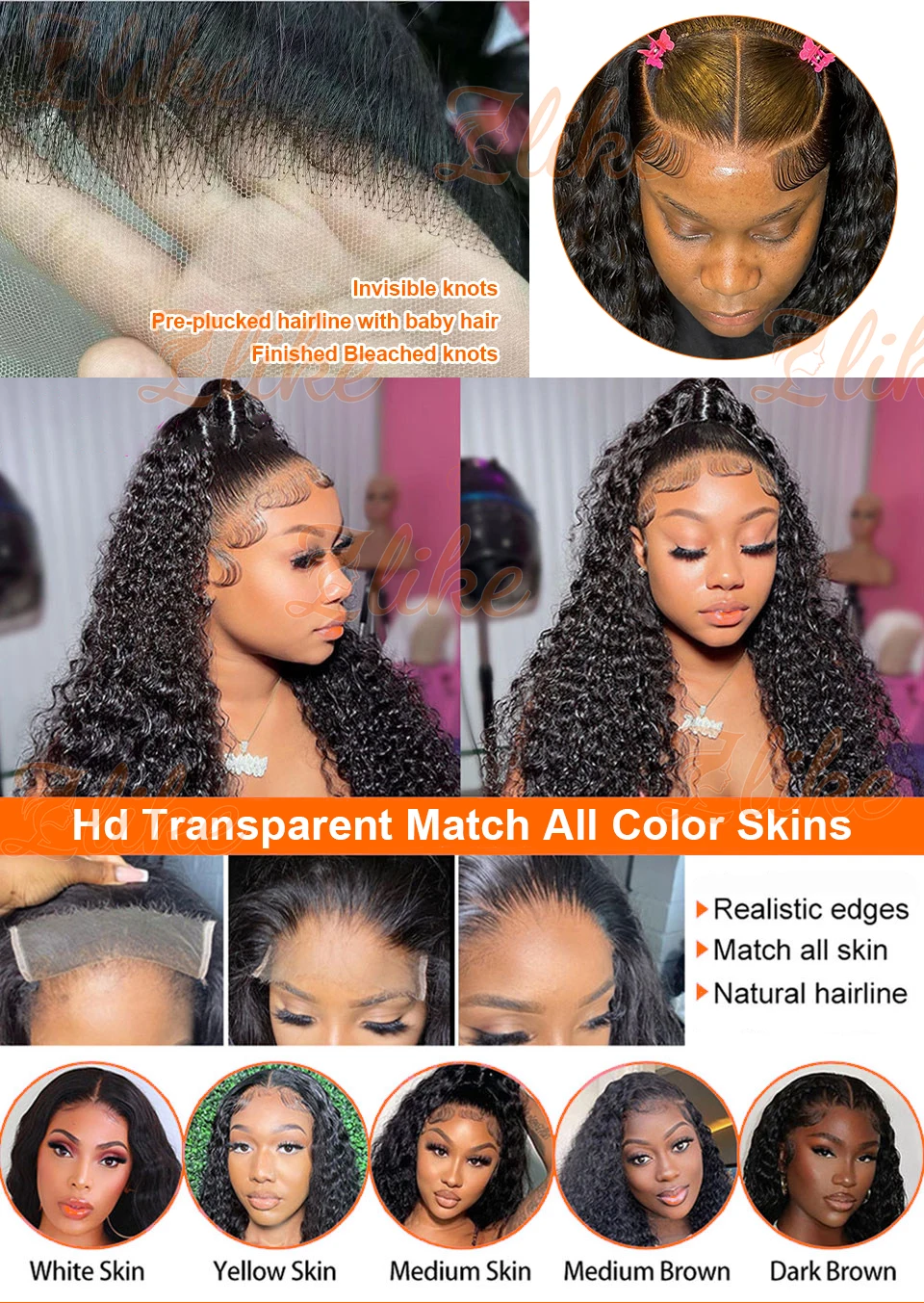 13x4 Pre Plucked Kinky Curly Lace Wigs Human Hair150 180 210 Density Wigs Human Hair Lace 3077