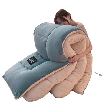 Wholesale Soft Flannel Velvet Comforter Set Thick Warm Winter Quilted Comforter