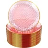 Bordo oro sfondo rosa trasparente