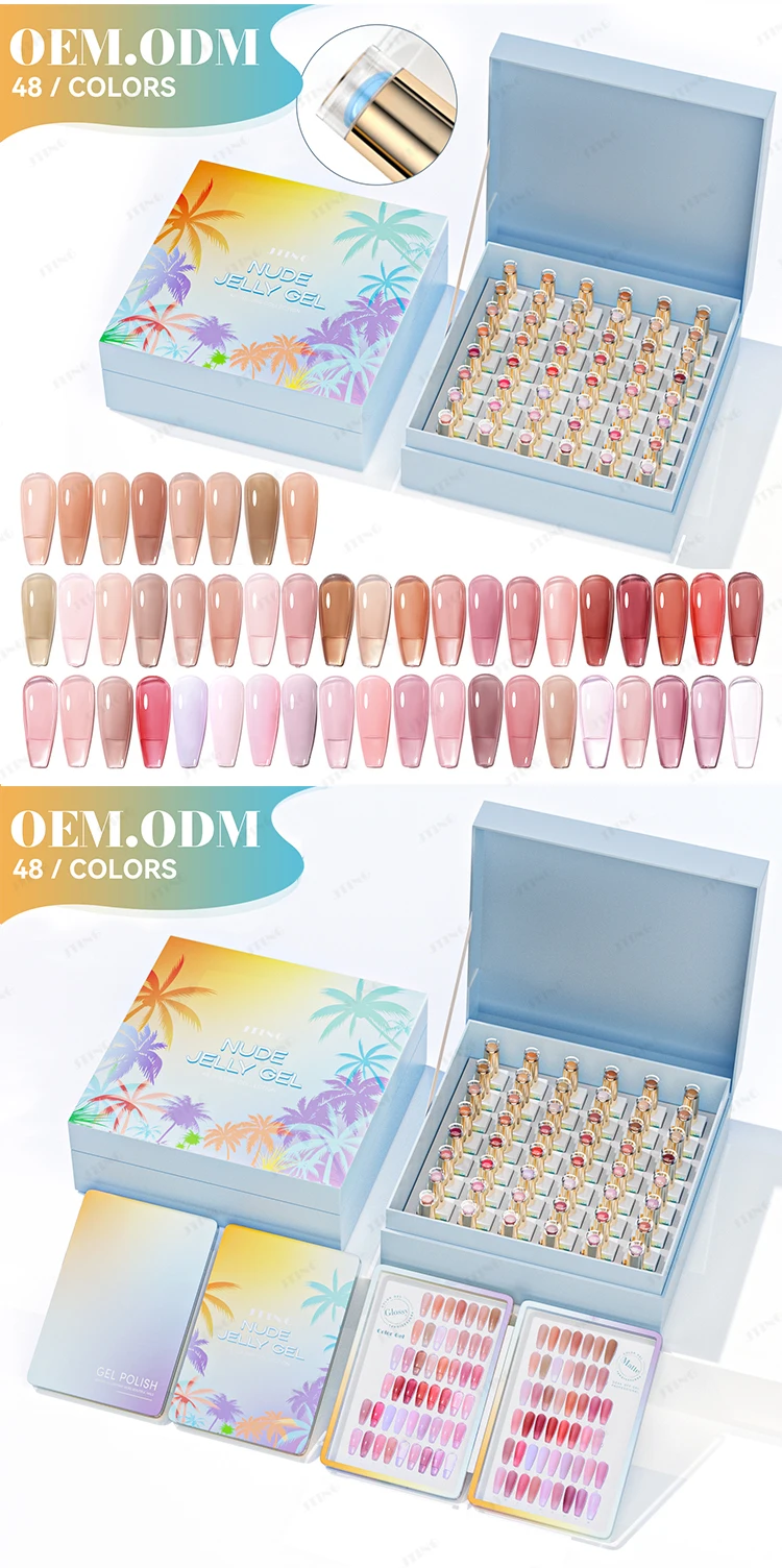 Jting Professional Nail Supplies Customize Unique Brand 48colors